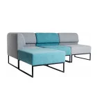 Modular sofa Lounge, upholstery La Manche Turquoise + La Manche Light Gray order